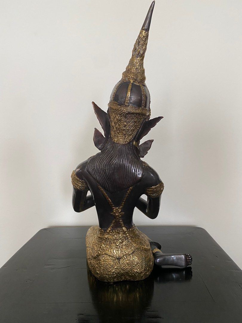Thai Teppanom Angel Bronze Statue, Furniture & Home Living, Home Decor