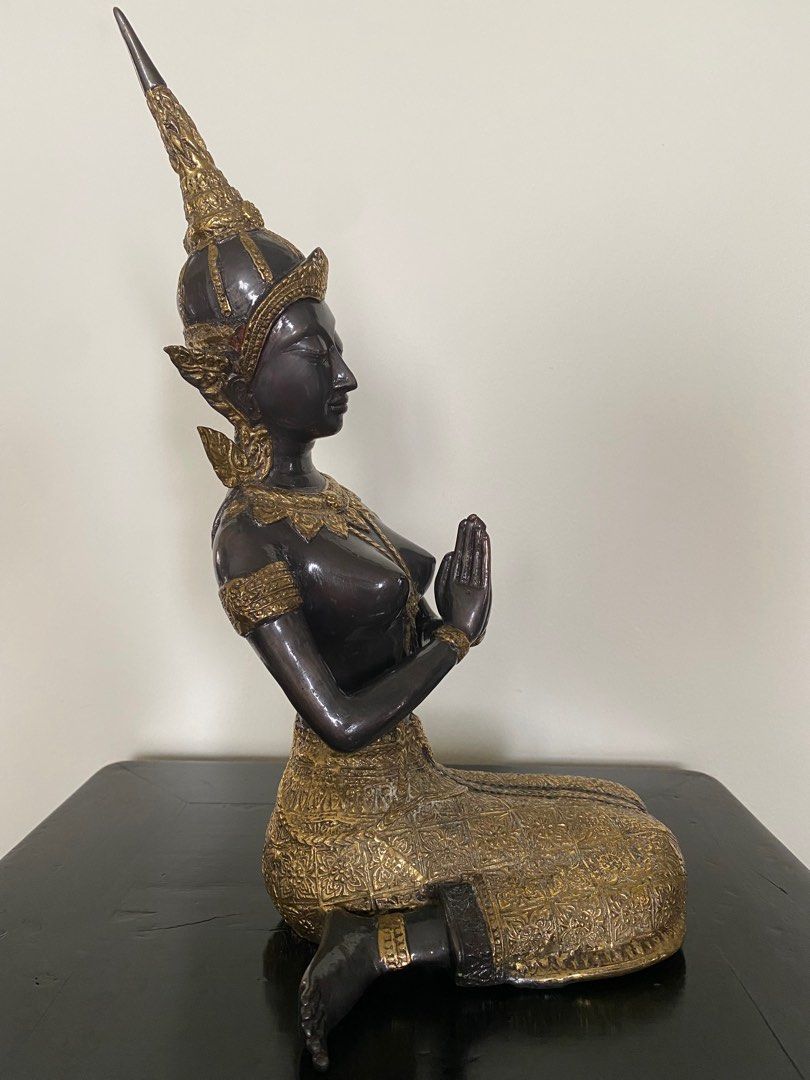 Thai Teppanom Angel Bronze Statue, Furniture & Home Living, Home Decor