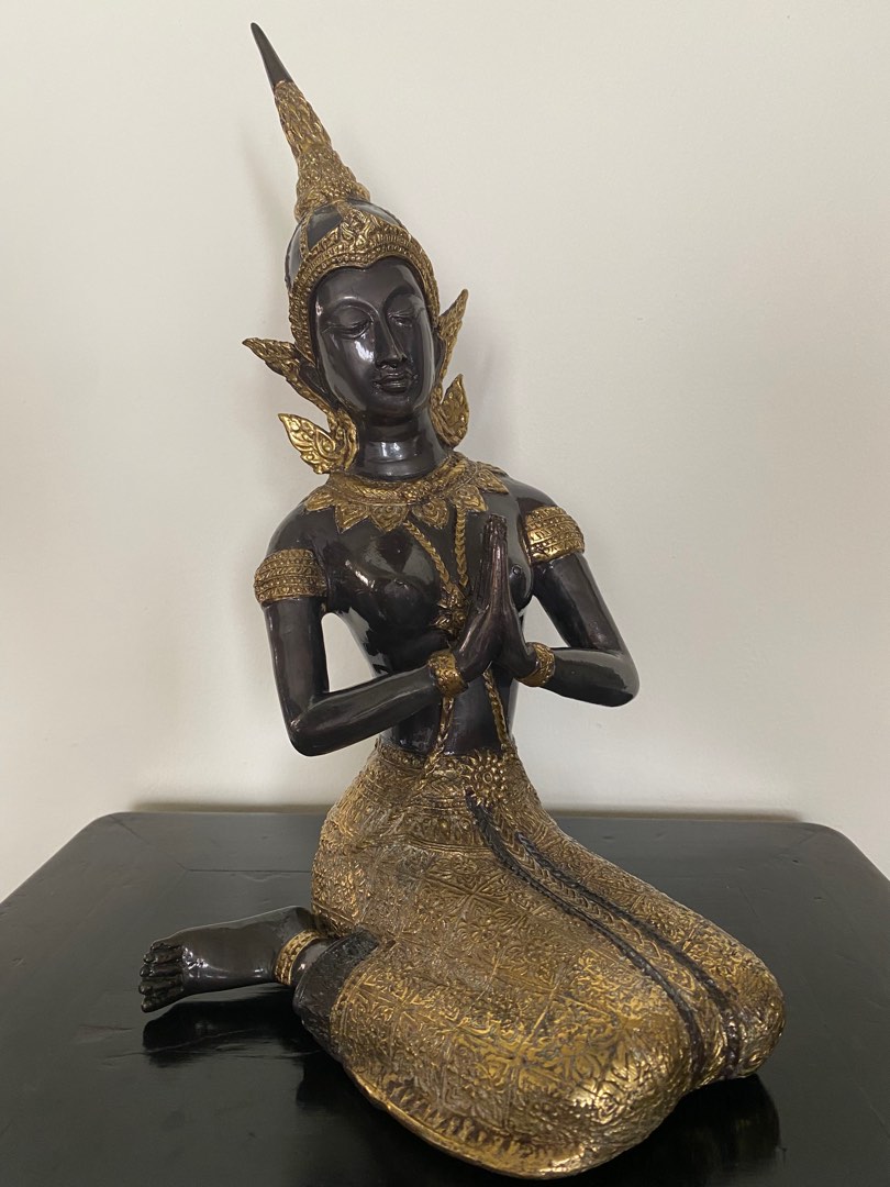 Thai Teppanom Angel Bronze Statue, Furniture & Home Living, Home Decor