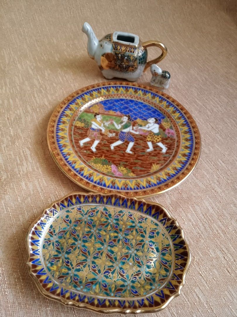 Made in Thailand decorative plates set, Furniture & Home Living, Home ...