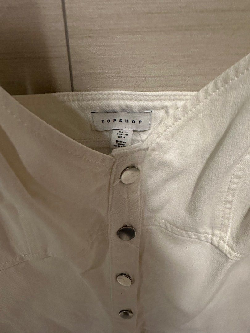 Topshop white denim discount dress