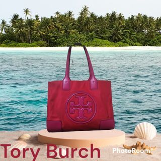 TORY BURCH ELLA TOTE PINK AND ORANGE