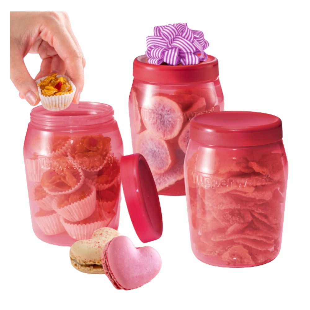 Tupperware Universal Jar CNY Pink 550ml Gift Set (6pcs + Box) Mini Size