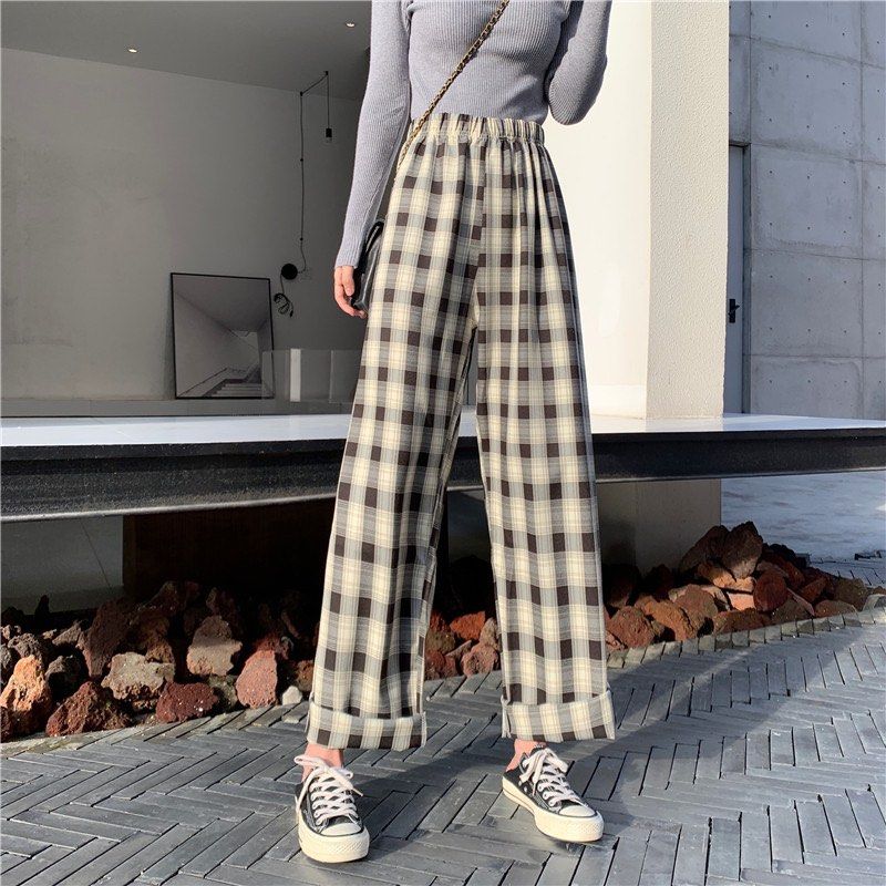Checkered plaid pants outlet