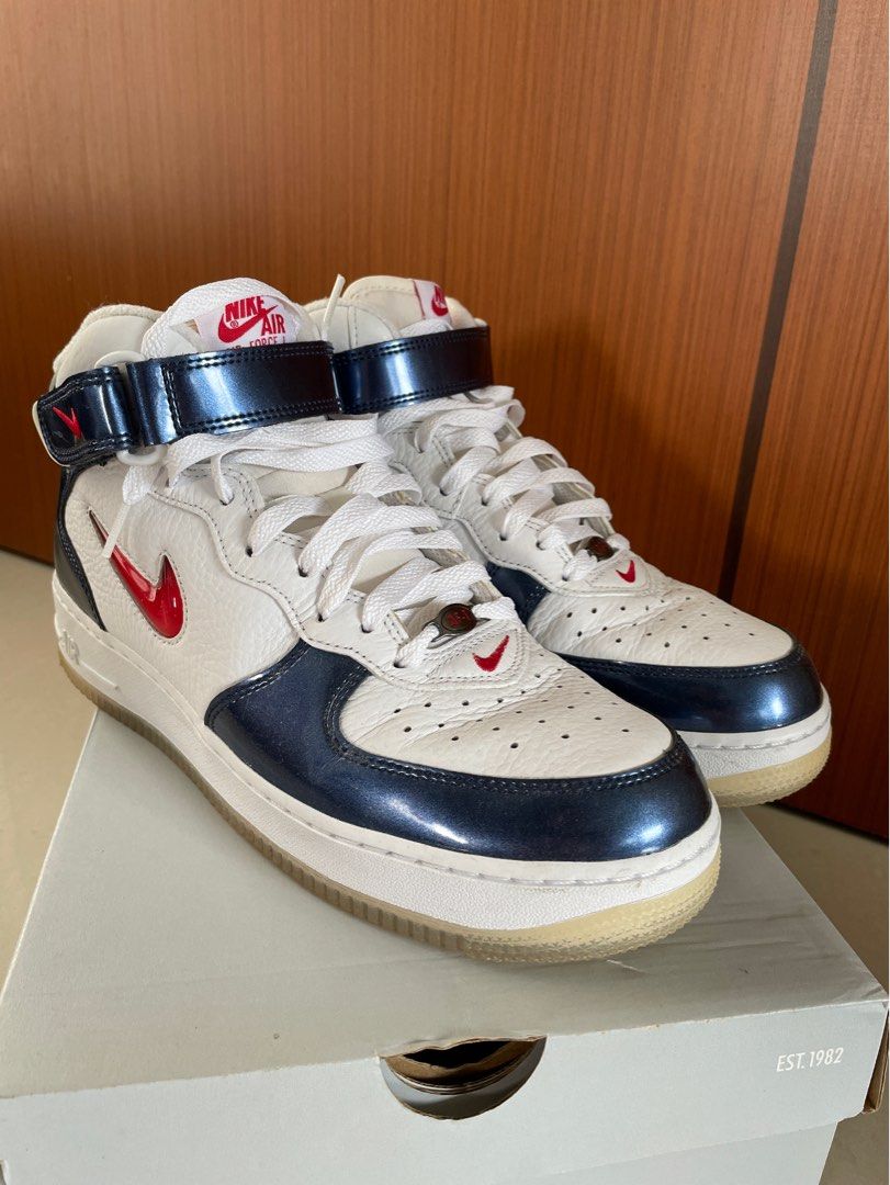Unique blue and white Men s Air Force 1 07 Men s Fashion