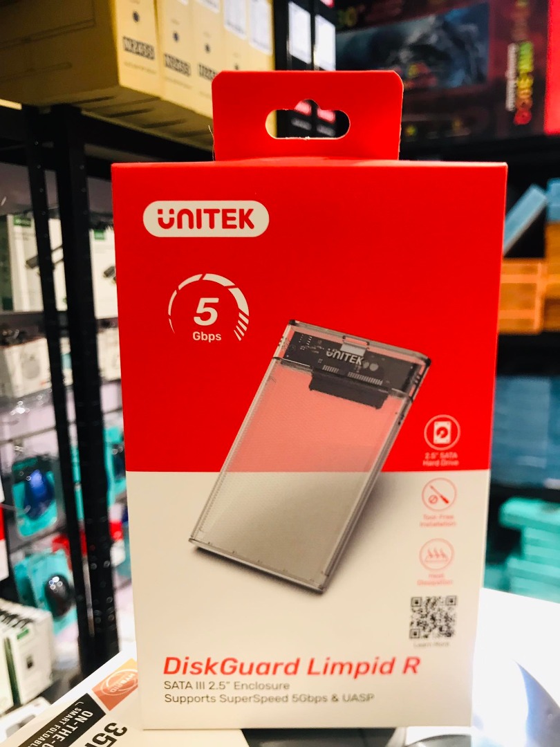 Unitek DiskGuard Limpid R 2.5 USBA to SATA SSD HDD Enclosure USB 3.1