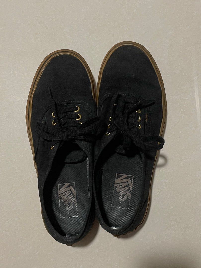 Vans authentic top black brown gum