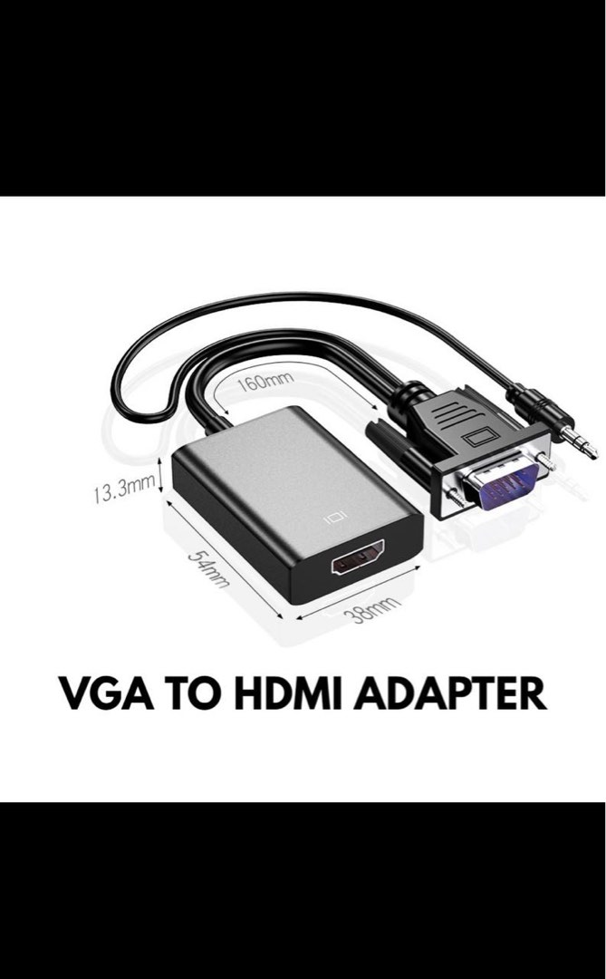 VGA to HDMI Adapter, Computers & Tech, Parts & Accessories, Cables