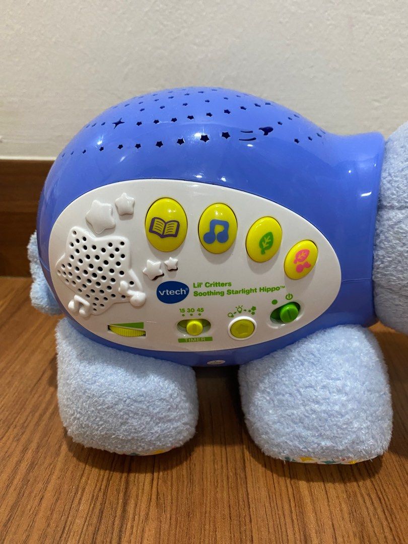 Vtech Soothing Hippo Light Projector Crying Sensor New Born Baby