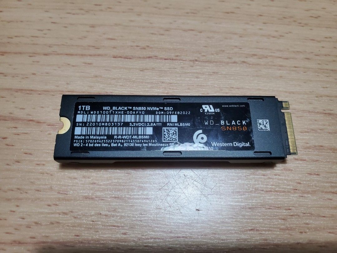 Western Digital WD Black SN850 NVMe SSD 連散熱片1TB (適合PS5
