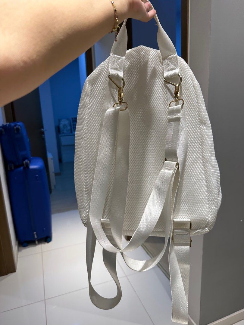 White Beach Rucksack Bag Men s Fashion Bags Backpacks on Carousell