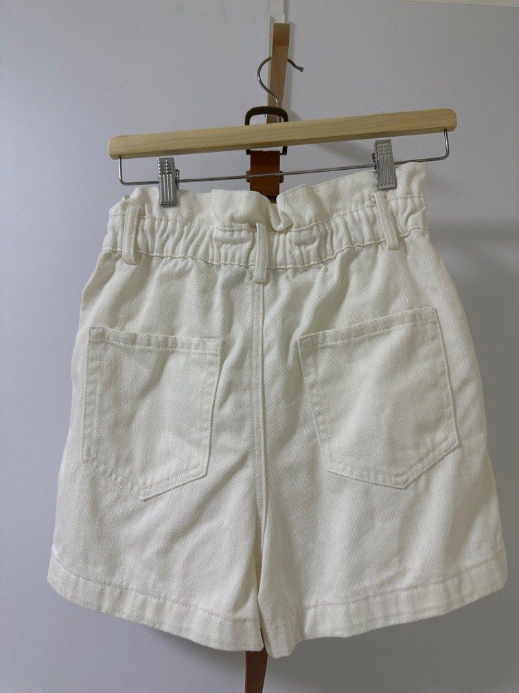 White paperbag new arrivals denim shorts