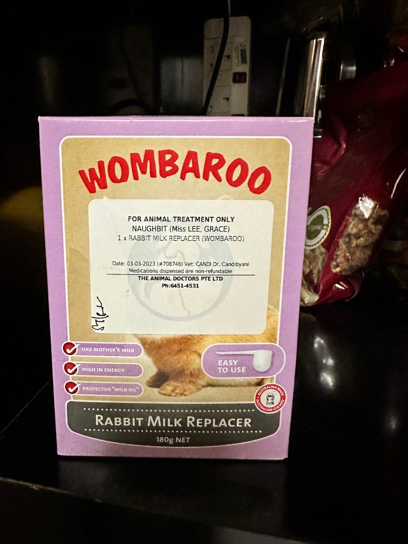 Wombaroo Rabbits bunnies milk replacer, Pet Supplies, Pet Food on Carousell