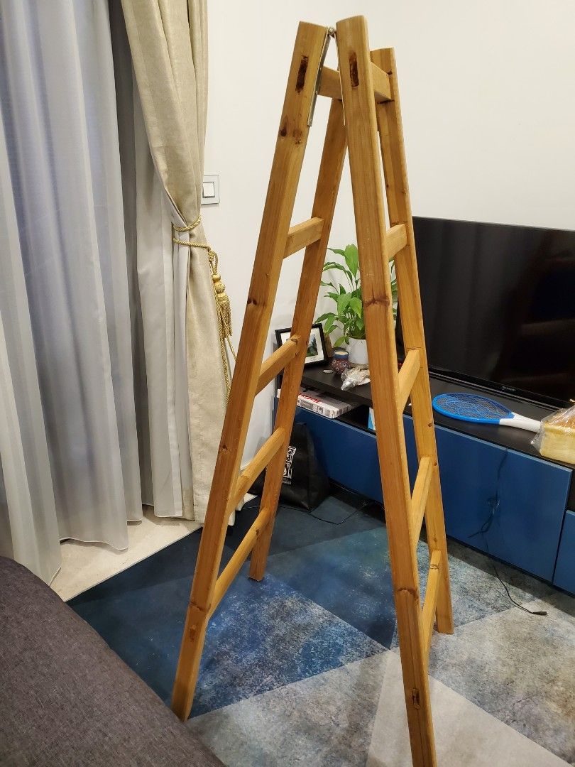 wooden ladder for custom shelf, Furniture & Home Living, Furniture