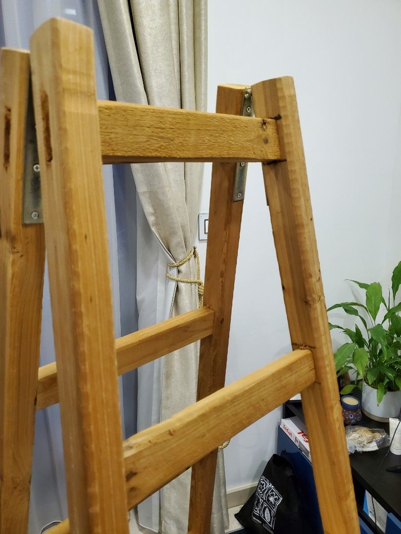 wooden ladder for custom shelf, Furniture & Home Living, Furniture