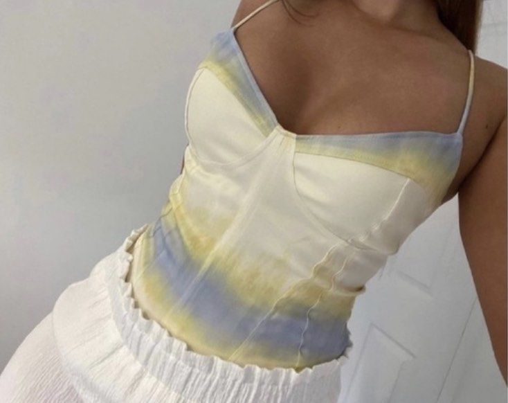 Zara tie dye satin effect bodysuit clearance