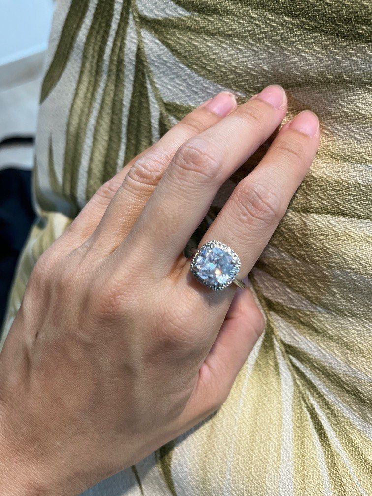 Zirconia Diamond silver cushion ring ALDO Women s Fashion