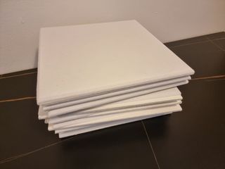 18 White Acoustic Self Adhesive Panels - Soundproof Wall Panels