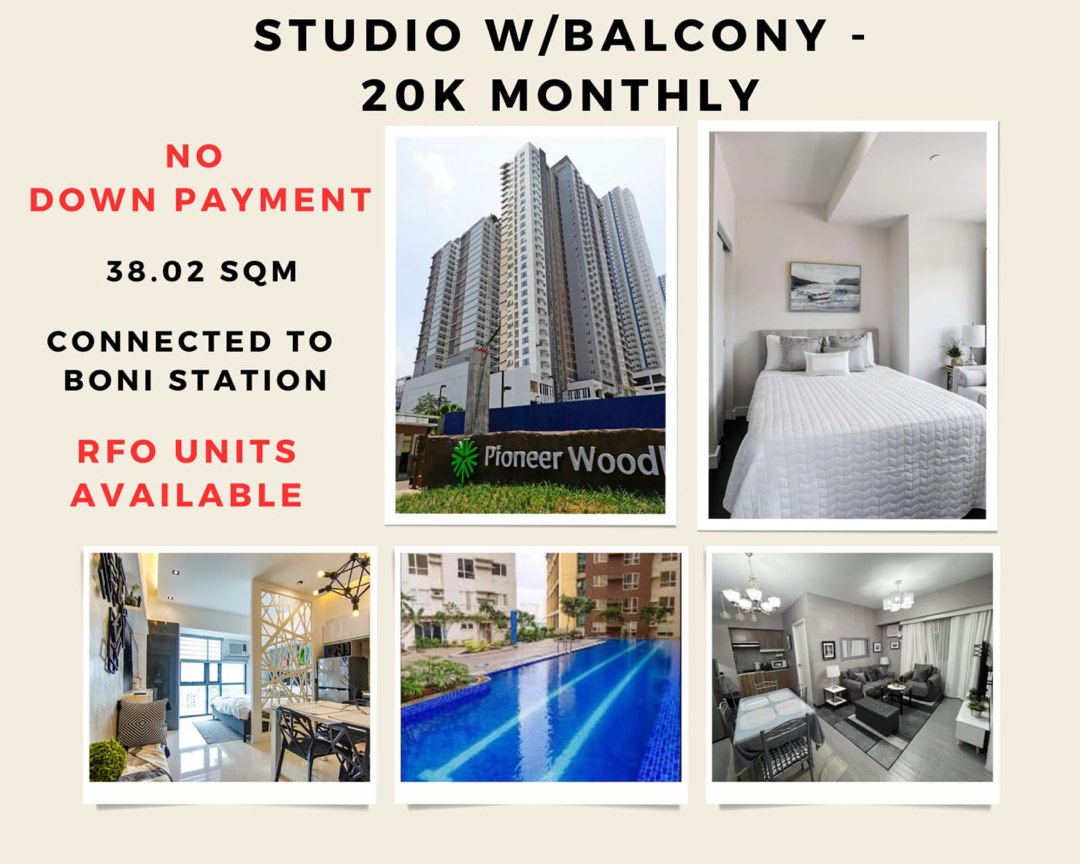 20K mo. STUDIO W/ BALCONY Ready MOVEIN NO DP Mandaluyong RENT TO OWN