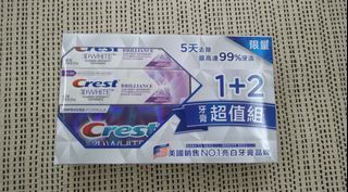 Crest牙膏（清新亮白＋鑽亮炫白）1+2 超值組