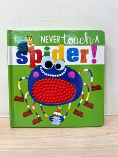 英文觸覺書  硬頁書 Never touch a spider