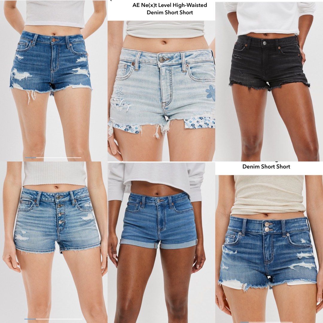 AE Ne(x)t Level High-Waisted Denim Short Short