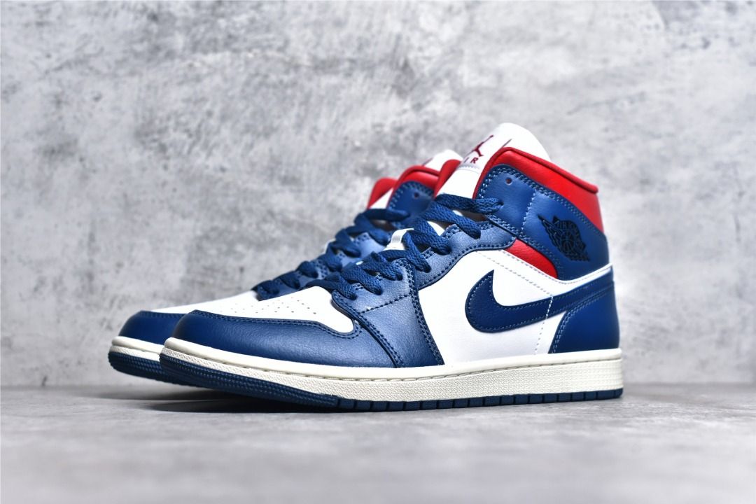 Red white and blue top jumpman shoes