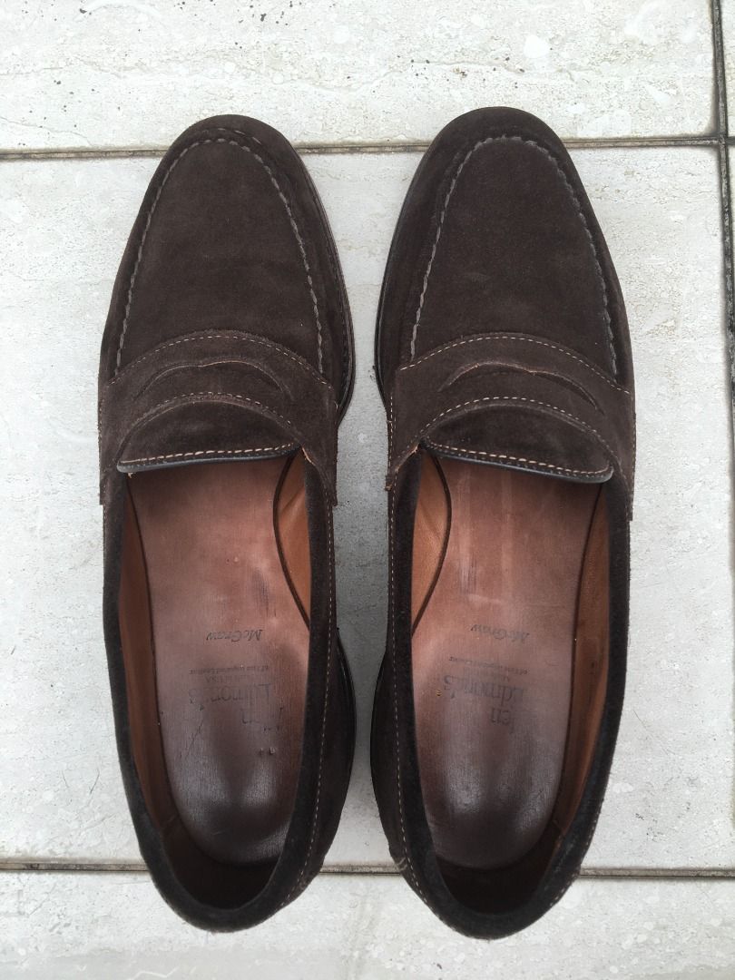 Allen Edmonds McGraw Brown Suede Penny Loafer size US 9.5D