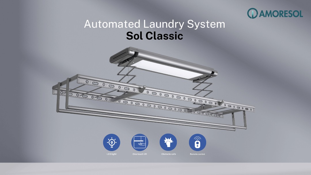 Amoresol Sol Classic Automated Laundry Rack System (Sole Distributor ...