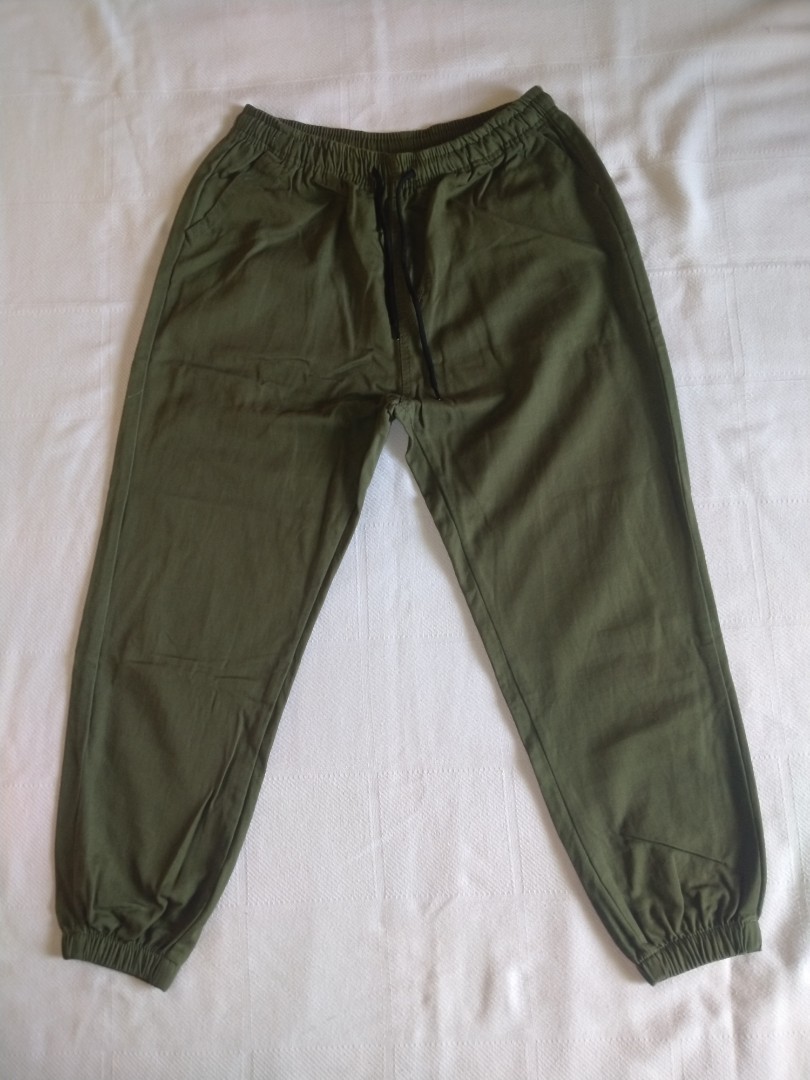 Army Green Jogger Pants on Carousell