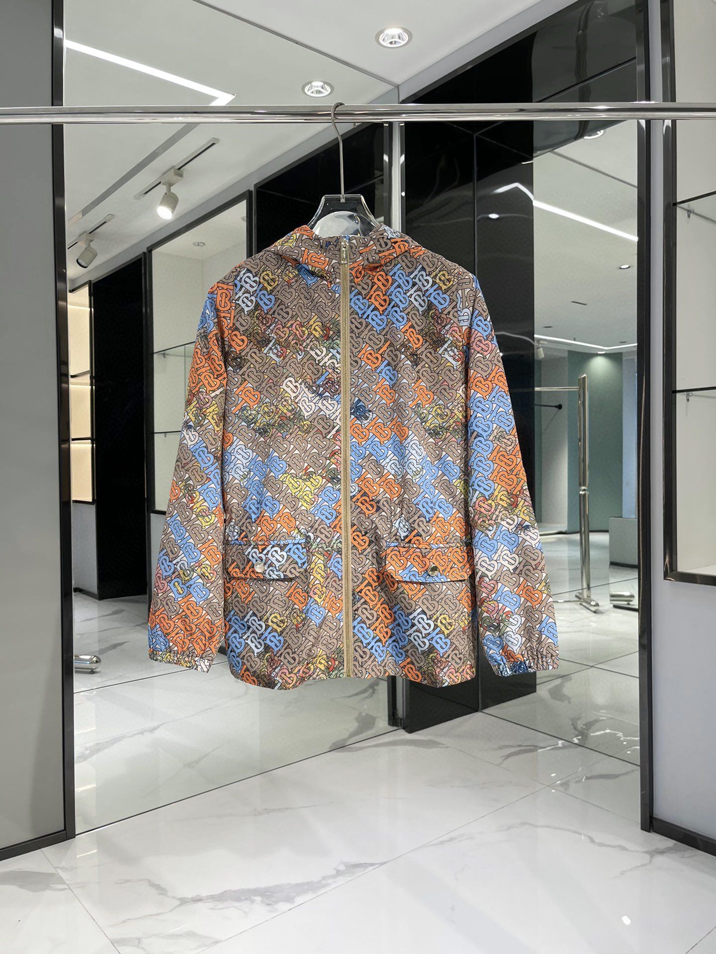 Burberry print jacket women's store