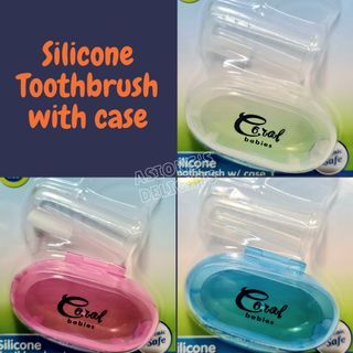 Baby Essentials - Silicone Baby Toothbrush with Case by Coral Babies