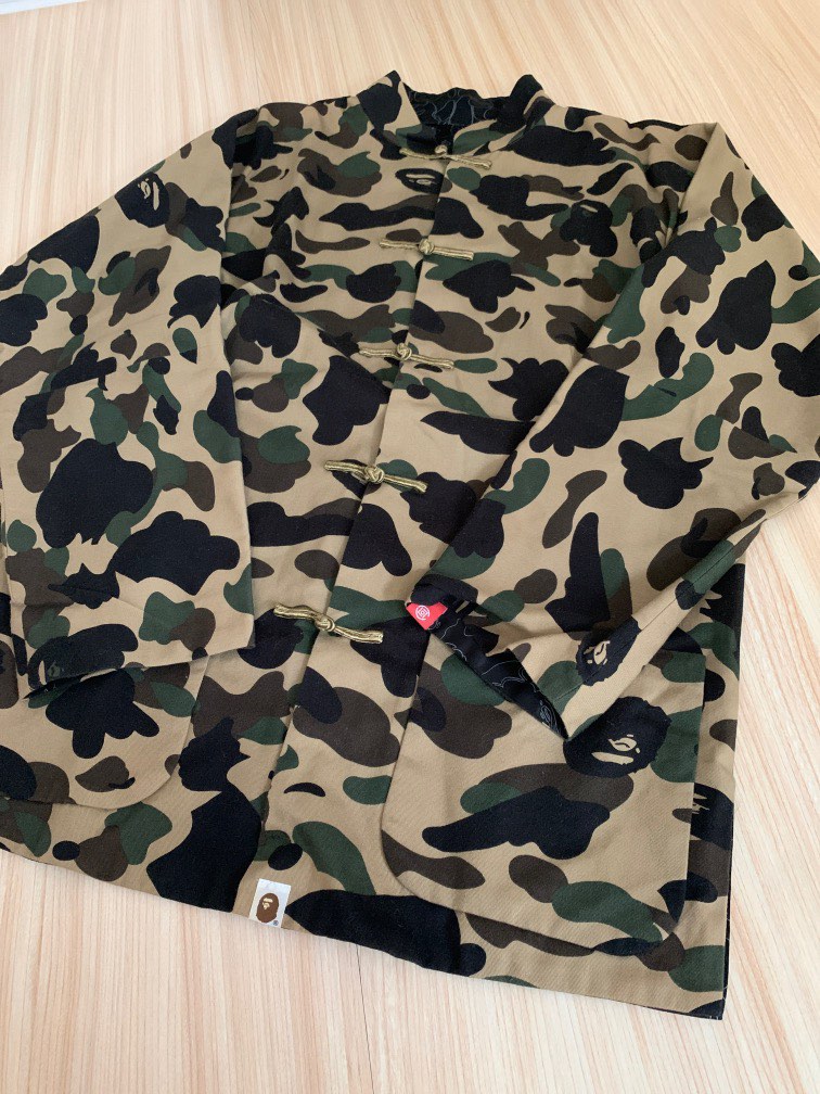 clot x bape a bathing ape camo jkt肩幅袖丈ラグラン