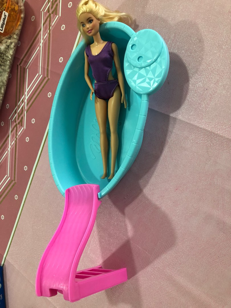 Barbie doll and swimming pool, Hobbies & Toys, Toys & Games on Carousell