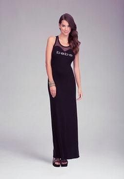 Bebe logo maxi dress 2025