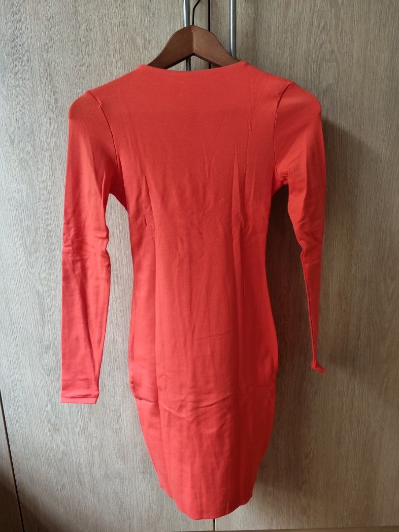 Kookai red long sleeve dress top