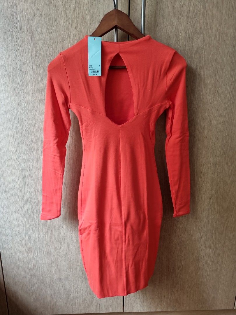 Kookai red long sleeve dress cheap