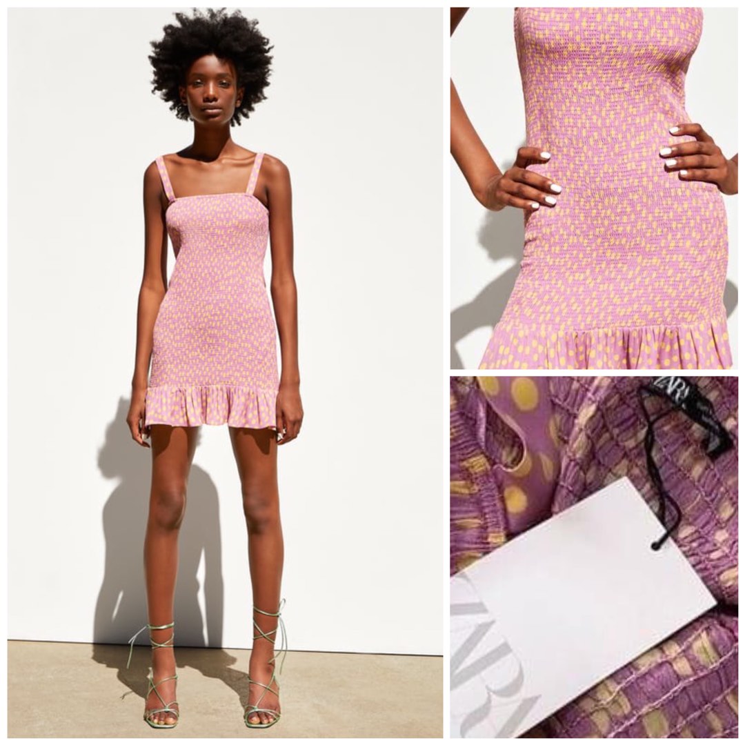 BNWT ZARA smocked dress on Carousell