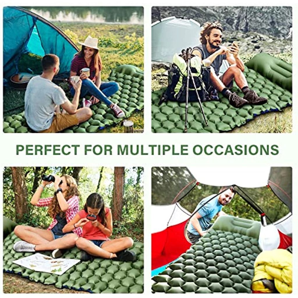 Elegear Self Inflating Sleeping Pad, 3.1 Ultra-Thick Memory Foam Camping  Pad with Pillow Fast Inflating in 20s Insulated Camping Mattress Pad