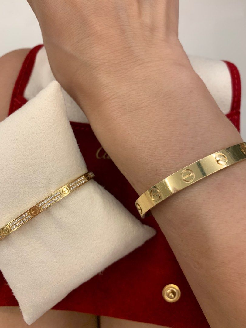 Cartier Love Bracelet Size 15 YG Women s Fashion Jewelry