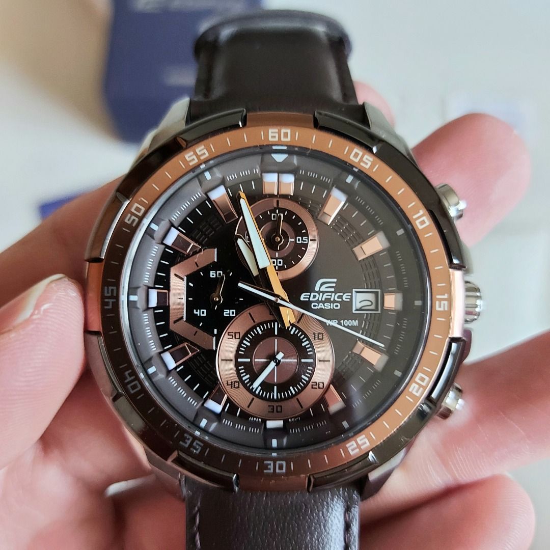 CASIO EDIFICE EFR 539 L EFR 539 L EFR539L JAM TANGAN KULIT
