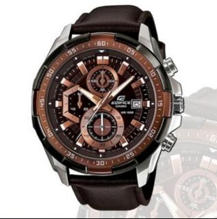CASIO EDIFICE EFR-539 L - EFR 539 L - EFR539L - JAM TANGAN KULIT ORIGINAL / fossil / smart watch / Preloved Jam Kulit Pria Branded