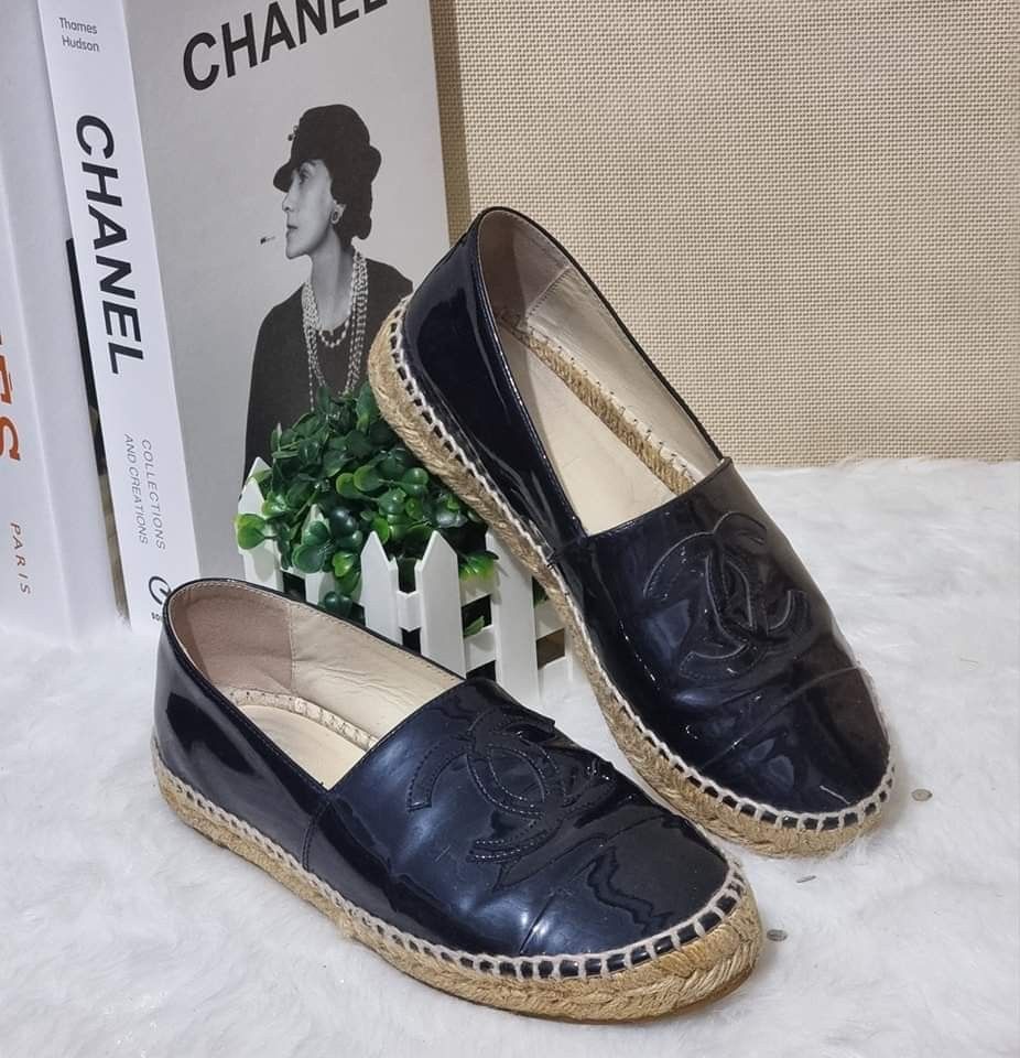 Chanel Espadrilles Patent Leather Size 36