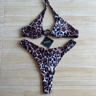 Cheetah Print Underwire Two Piece Bikini