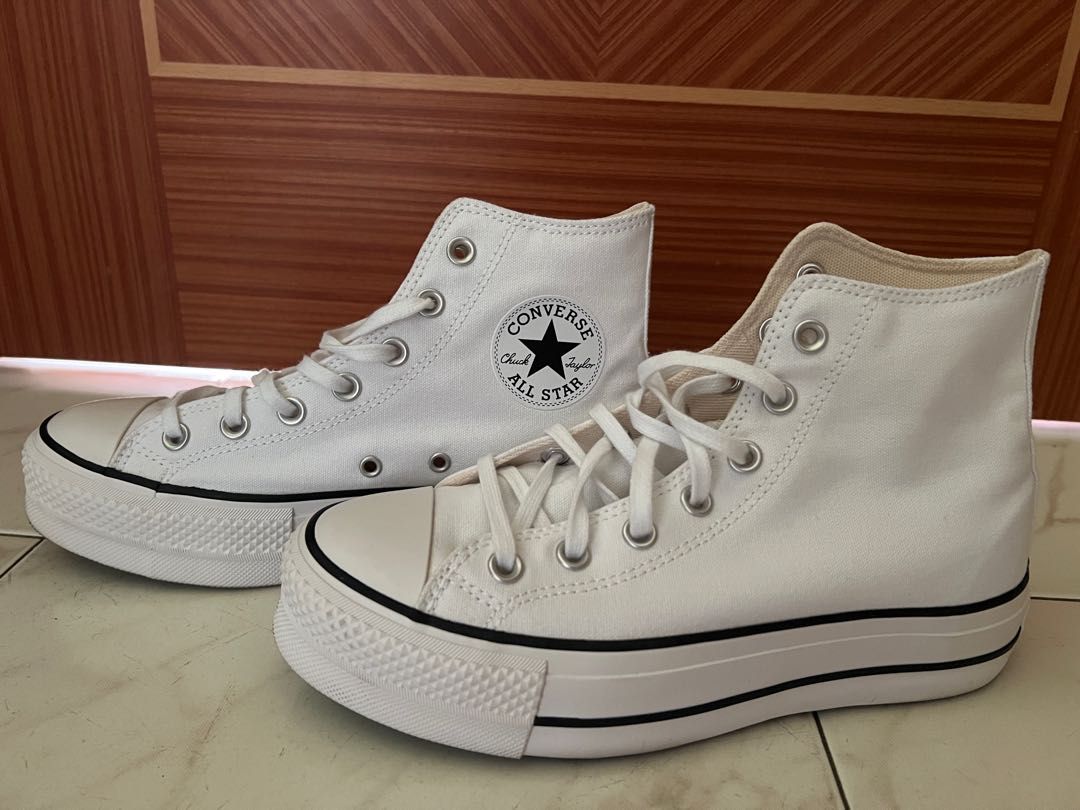Chuck Taylor All Star Lift Hi Sneaker in White Women s Fashion