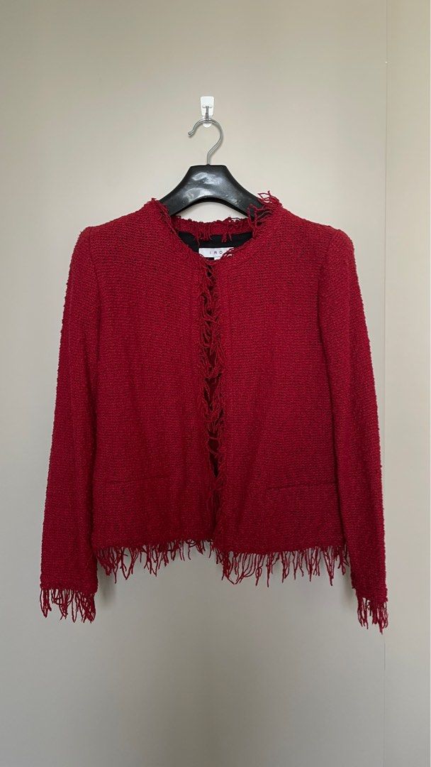 Iro red tweed jacket on sale