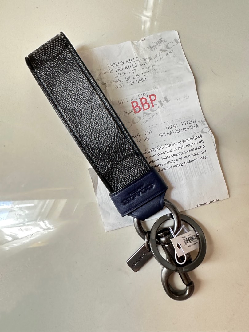 Coach car key pouch with keychain