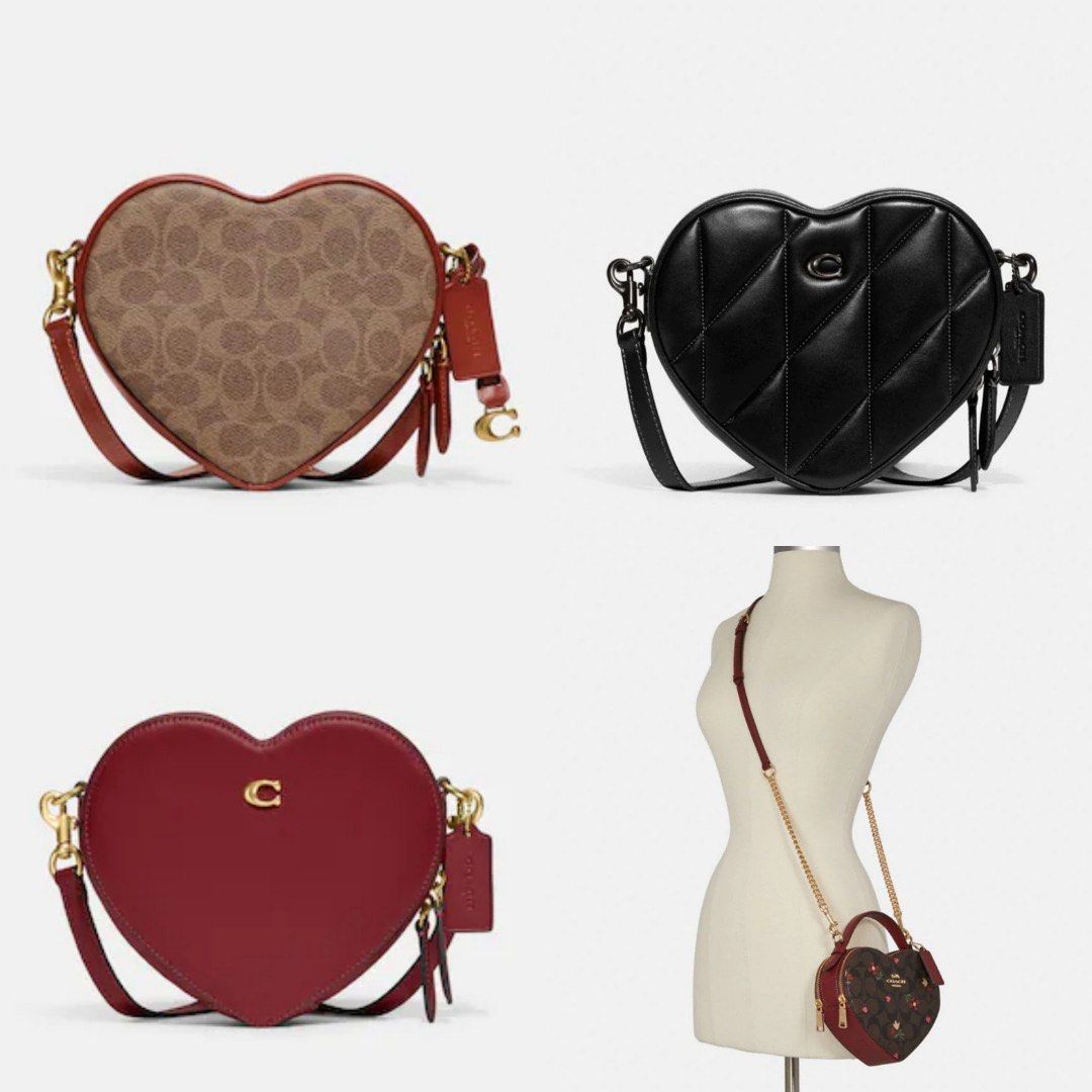 Coach Valentine Heart Crossbody Sling Bag, Women's Fashion, Bags