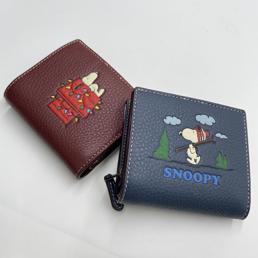 Coach x Peanuts Snoopy Wallet with Ski Motif, Women's Fashion, Bags