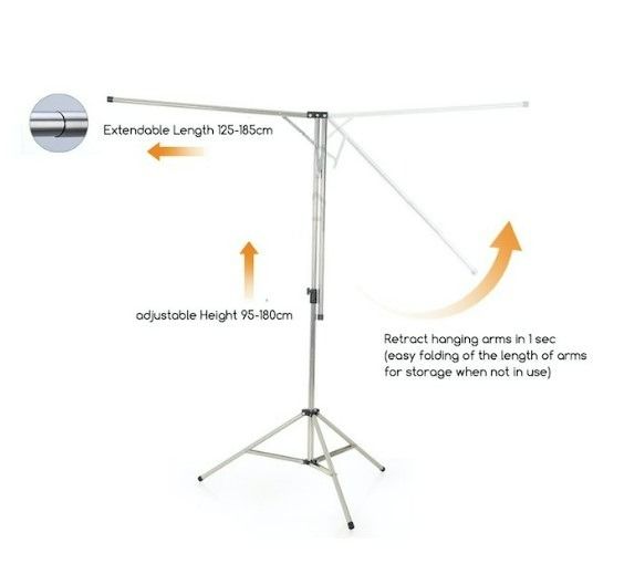 Compact Foldable Extendable Laundry Clothes Drying Rack Hanger65075077382017112